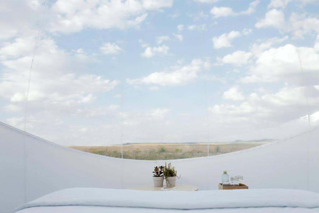 Hotel Burbuja Zaragoza Aire de Bardenas fotografía panorámica