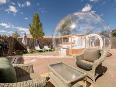 Hotel Burbuja Ciudad Real Zielo Beatas vista jardín