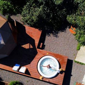 Hotel Burbuja en La Palma vista aérea